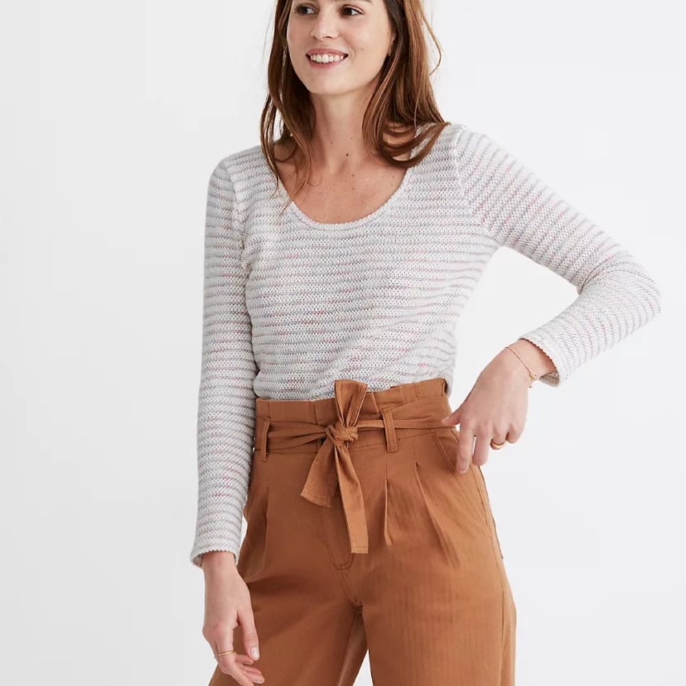 Madewell textured scoop neck